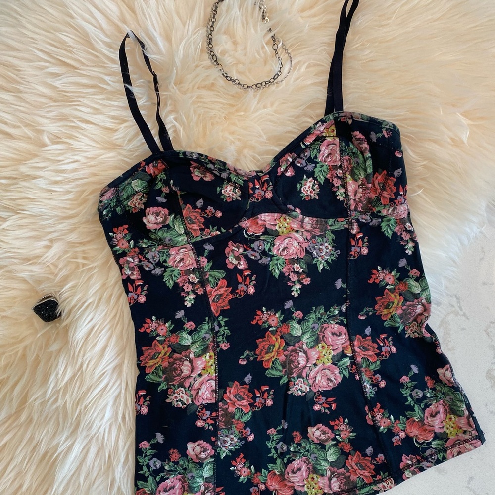 Floral corset top